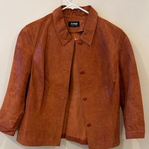 For Joseph Women's Terracotta Leather Blazer